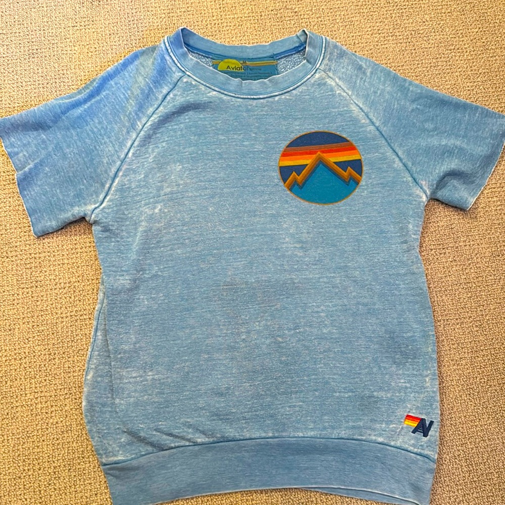 RARE vintage AVIATOR NATION shortsleeved sweatshirt Med unisex